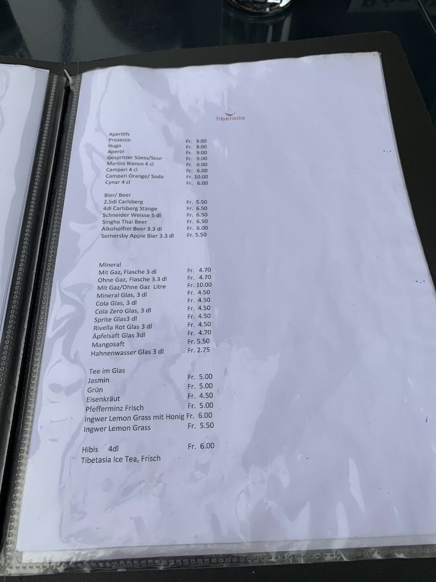 Menu Tibetasia-5