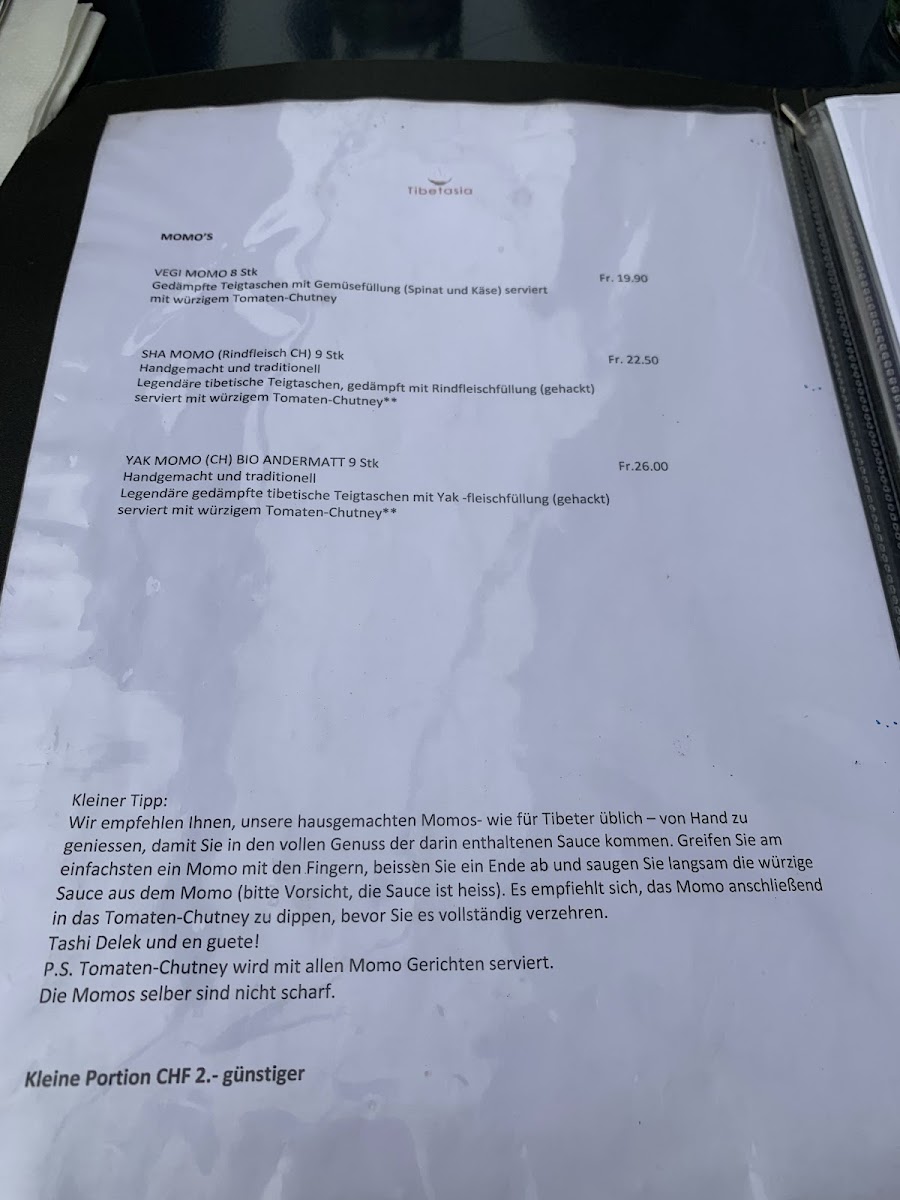 Menu Tibetasia-9