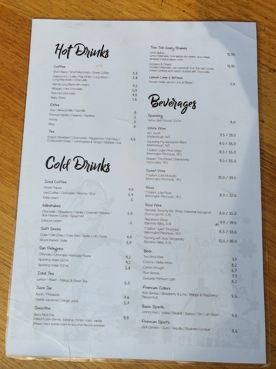 Menu Tick Tok-9