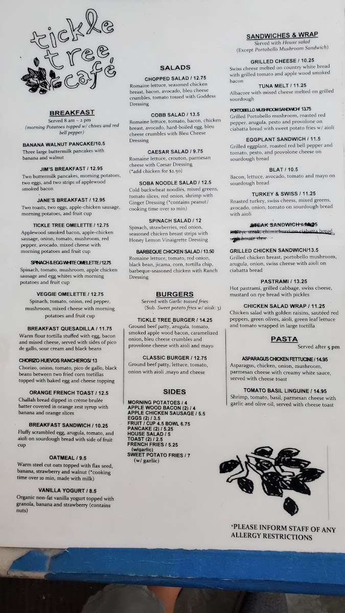 Menu Tickle Tree Café-1