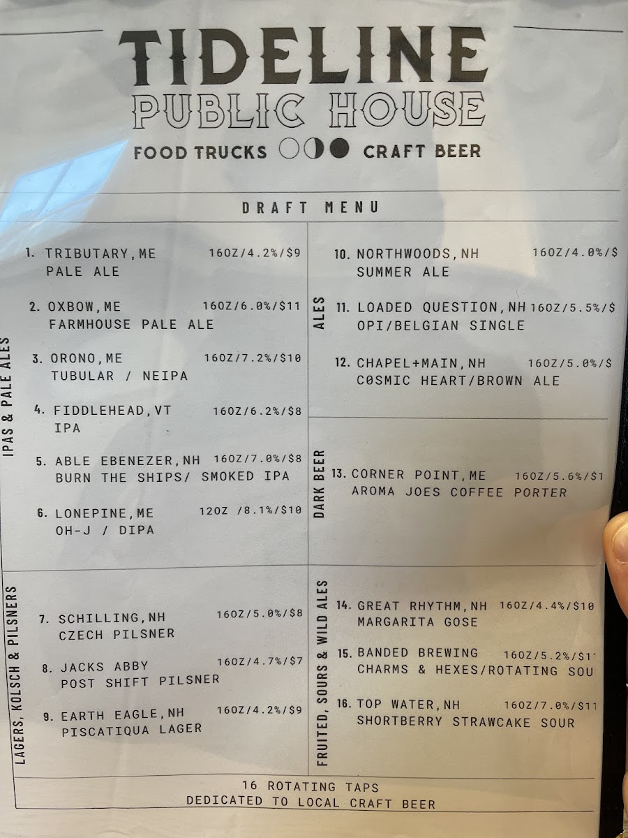 Menu Tideline Public House-2