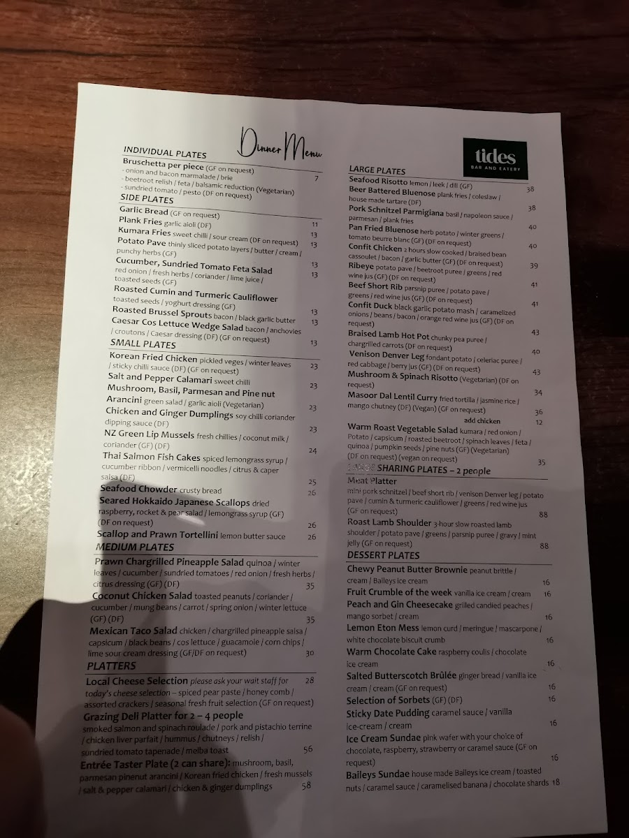 Menu Tides Bar & Eatery-7