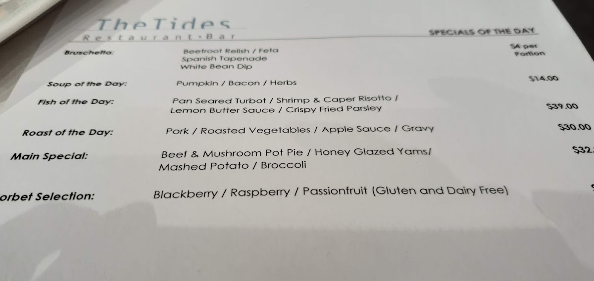Menu Tides Bar & Eatery-8