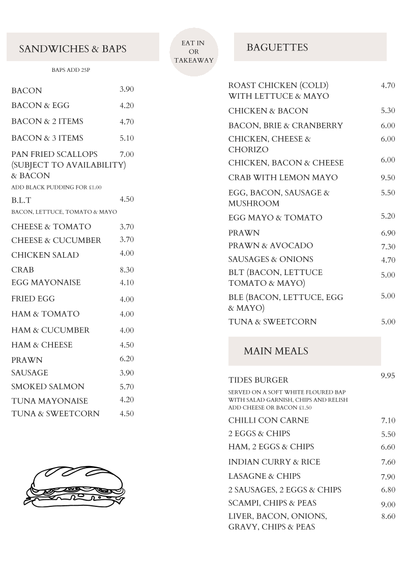Menu Tides Cafe-1