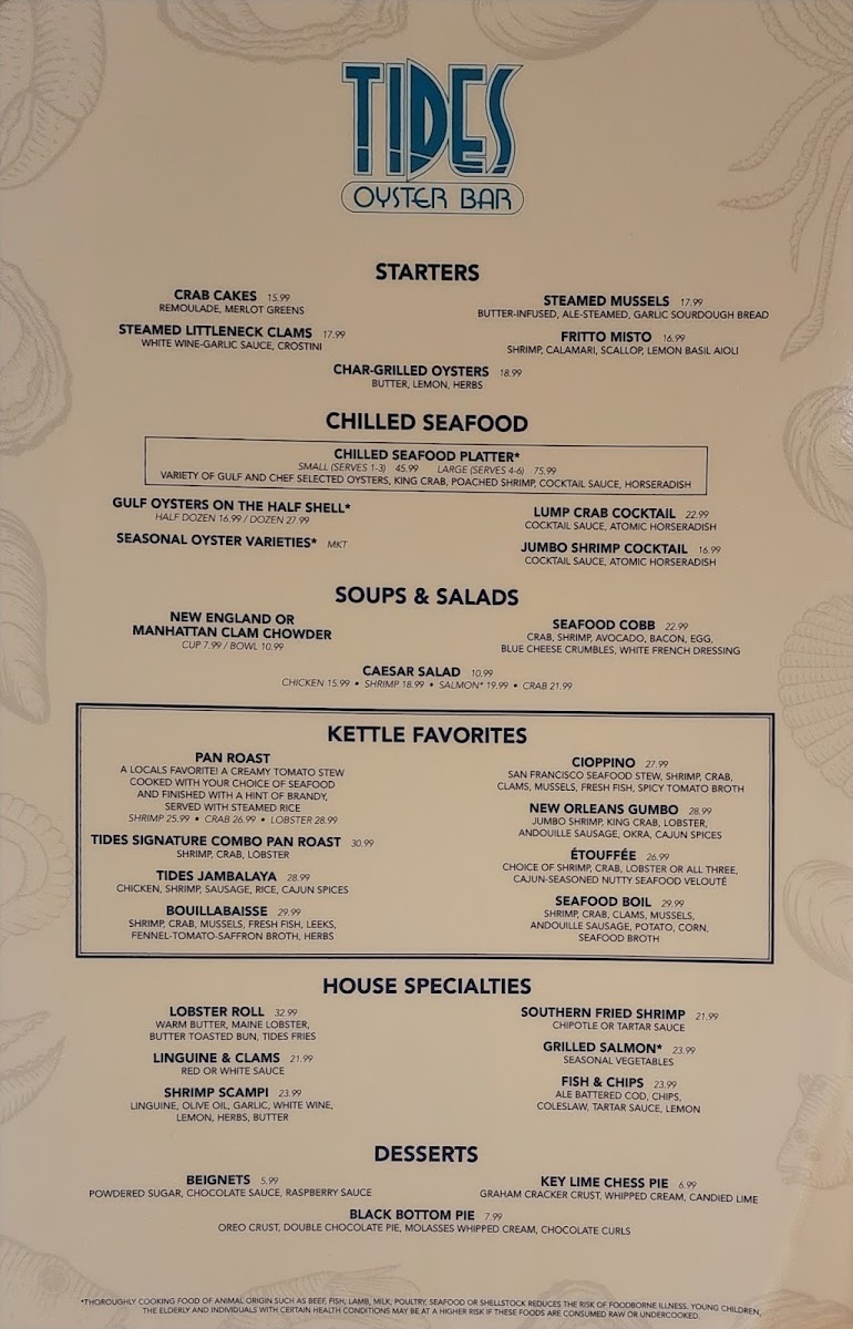 Menu Tides Oyster Bar-1