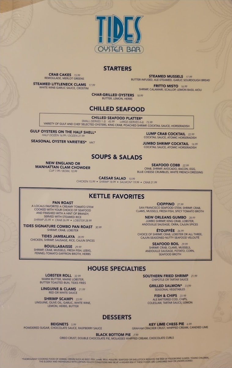 Menu Tides Oyster Bar-4