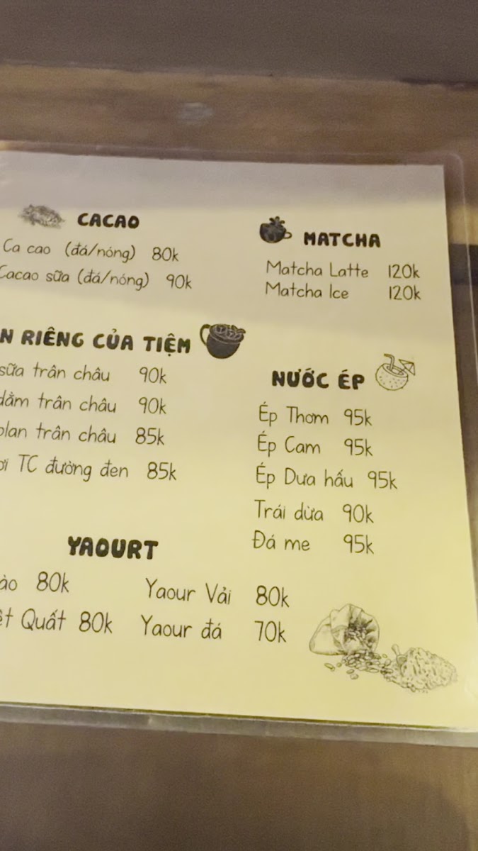 Menu Tiệm Cà Phê Hừng Đông-7