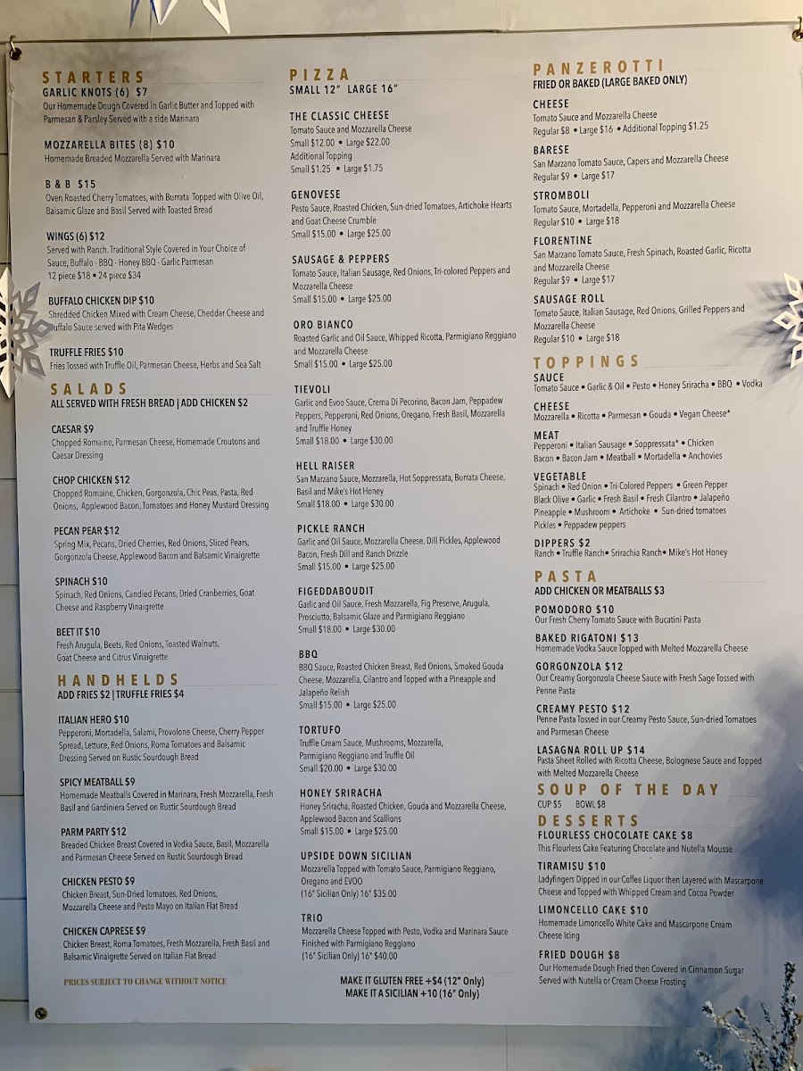 Menu Tievoli Pizza Bar-3