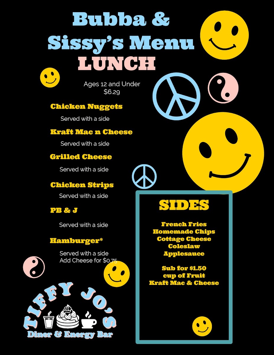 Menu Tiffy Jo’S Diner & Energy Bar-6