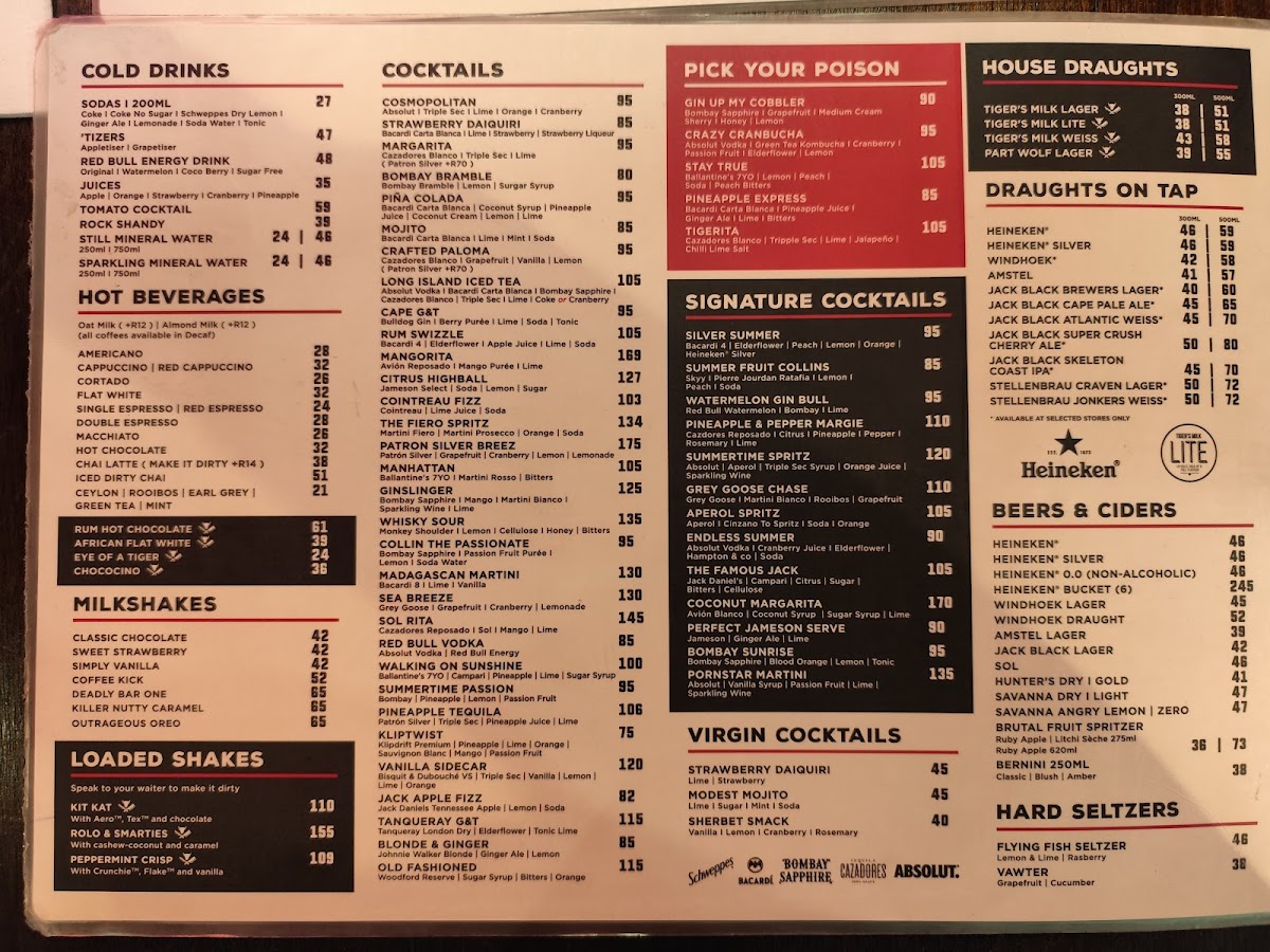 Menu Tiger's Milk Long Street-2
