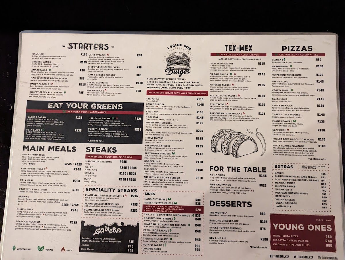 Menu Tiger's Milk Long Street-5