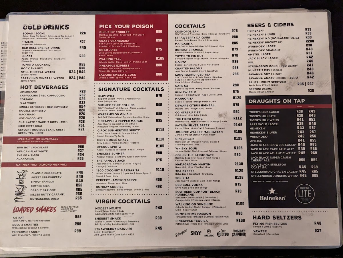 Menu Tiger's Milk Long Street-6