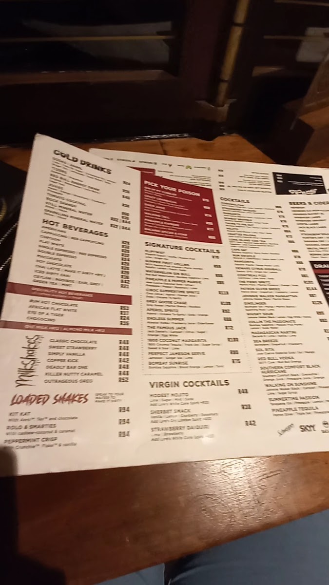 Menu Tiger's Milk Long Street-7