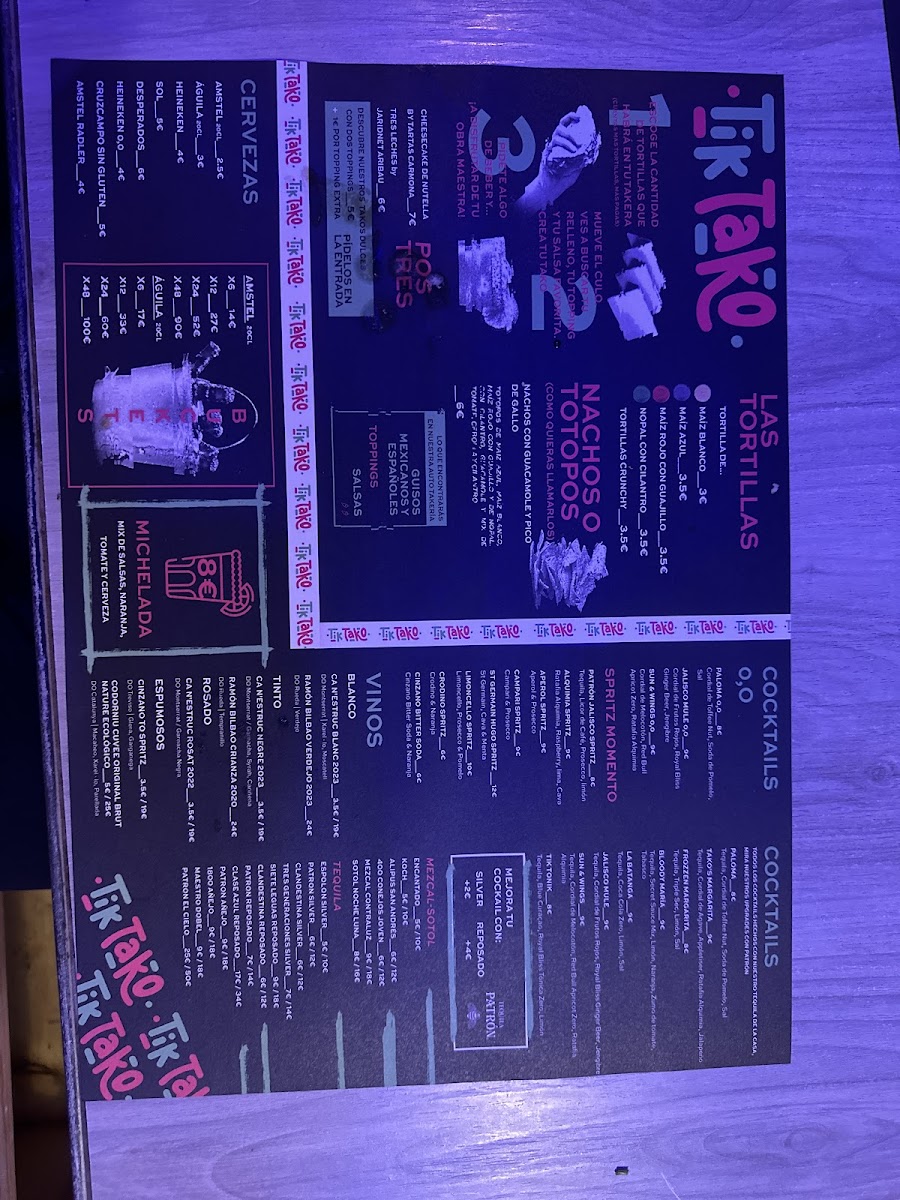 Menu Tik Tako-9