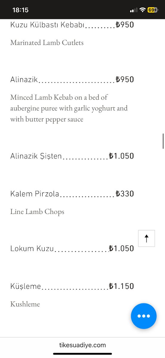 Menu Tike Suadiye Restorant-2