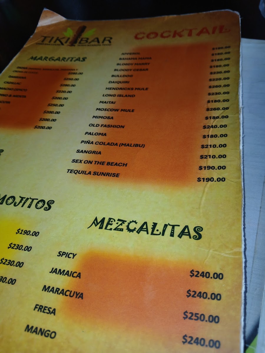 Menu Tiki Bar-1