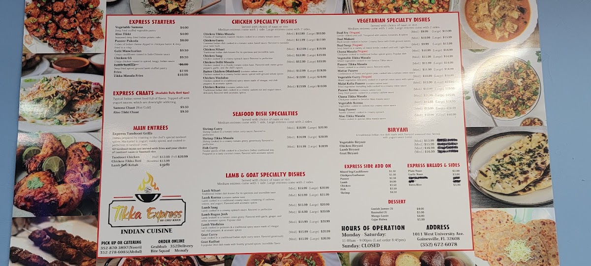 Menu Tikka Express Gainesville-5