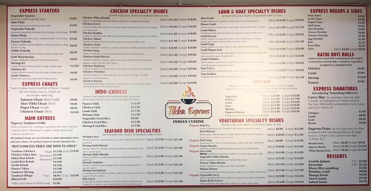 Menu Tikka Express Gainesville-9