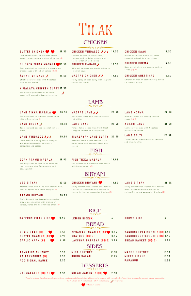 Menu Tilak Indian Cuisine-2