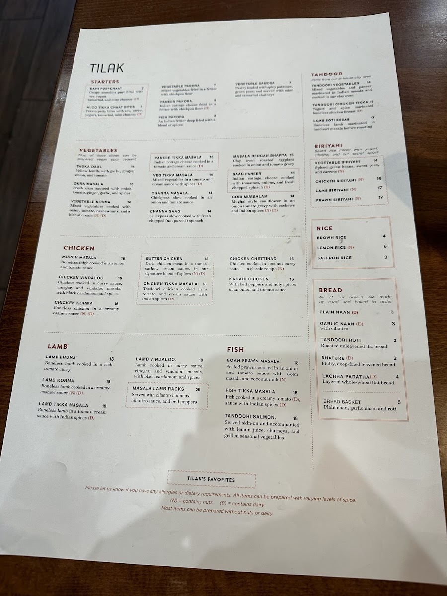 Menu Tilak Indian Cuisine-3