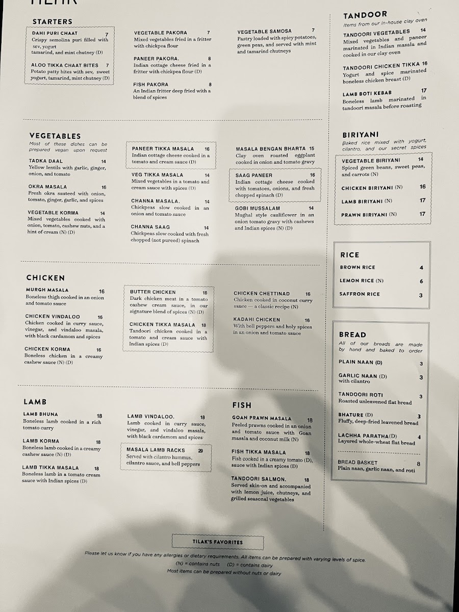 Menu Tilak Indian Cuisine-4