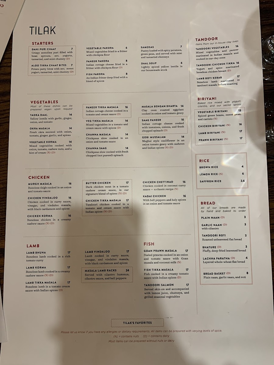 Menu Tilak San Francisco-1