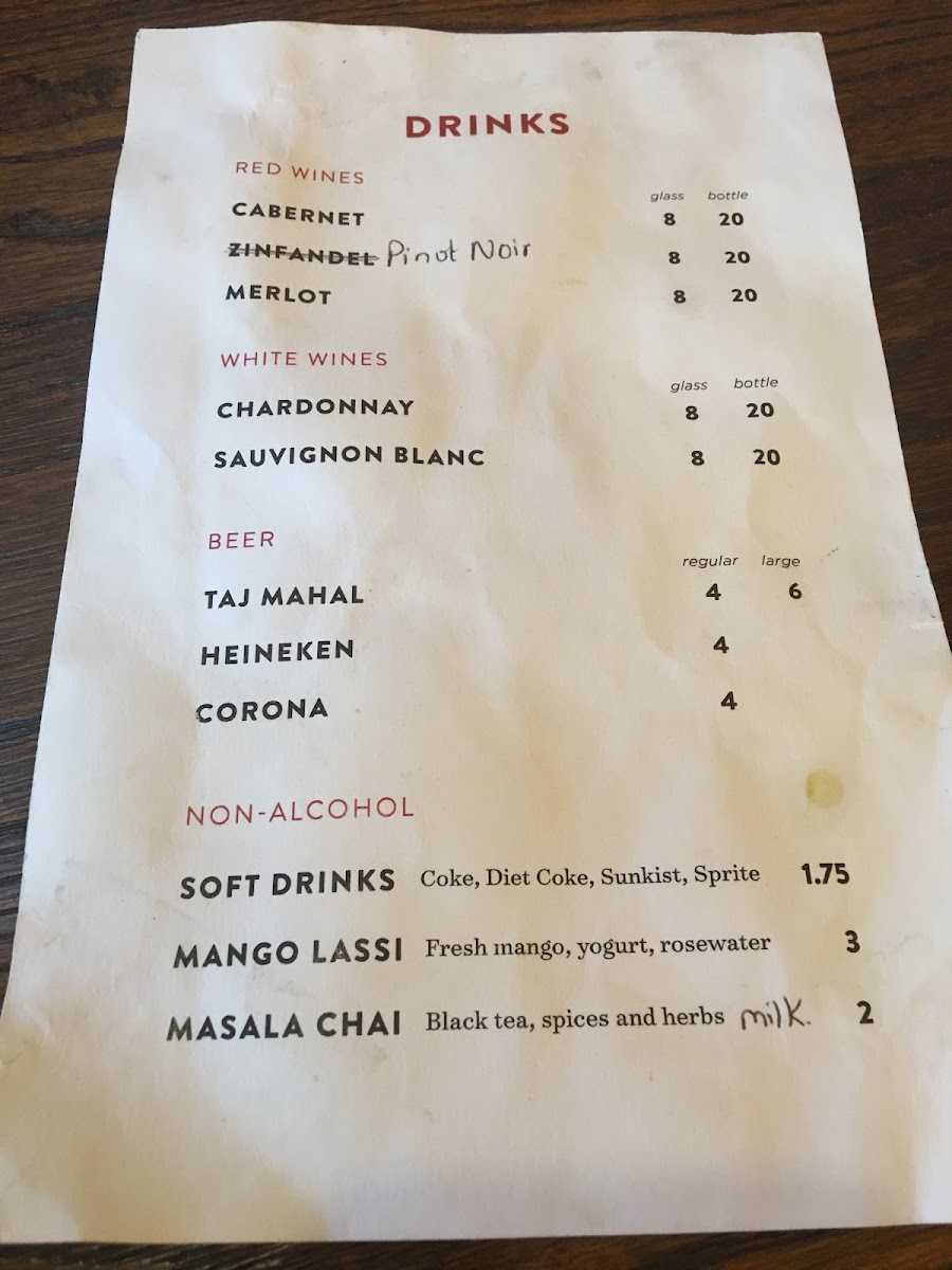 Menu Tilak San Francisco-8