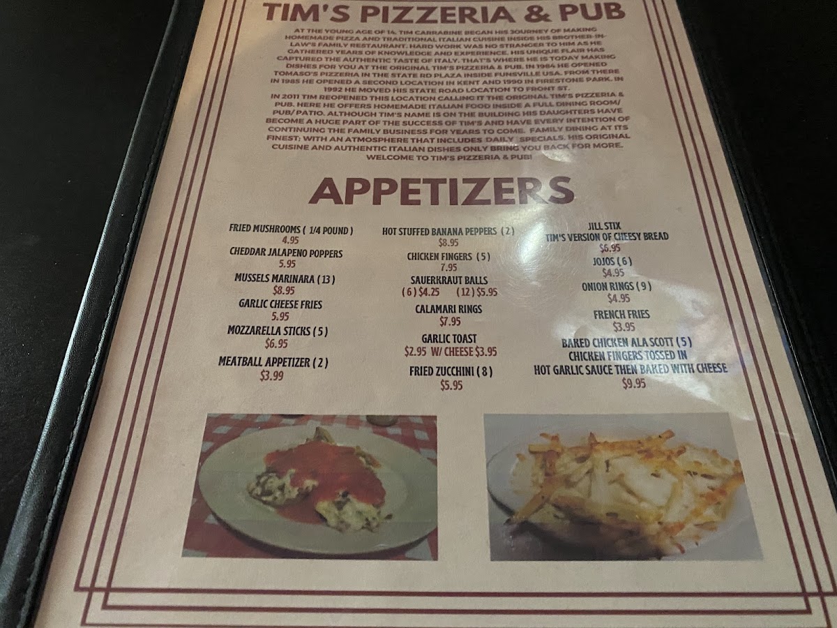 Menu Tim's Pizzeria And Pub-9