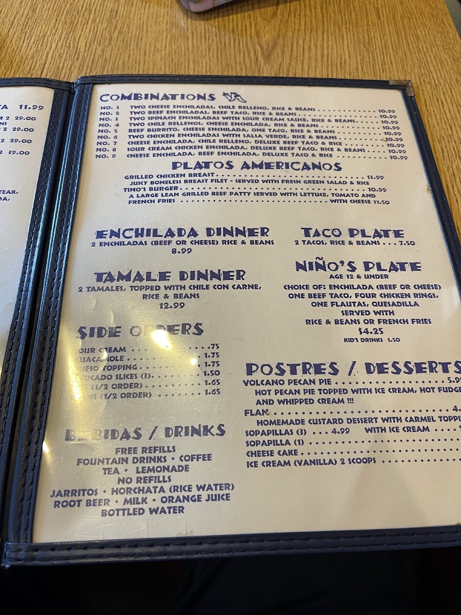 Menu Tino's Too Mexican Restaurant-3