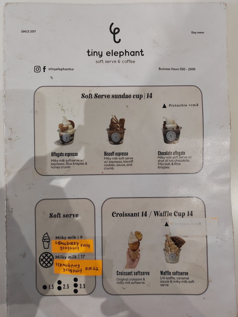 Menu Tiny Elephant - Soft Serve & Coffee-3