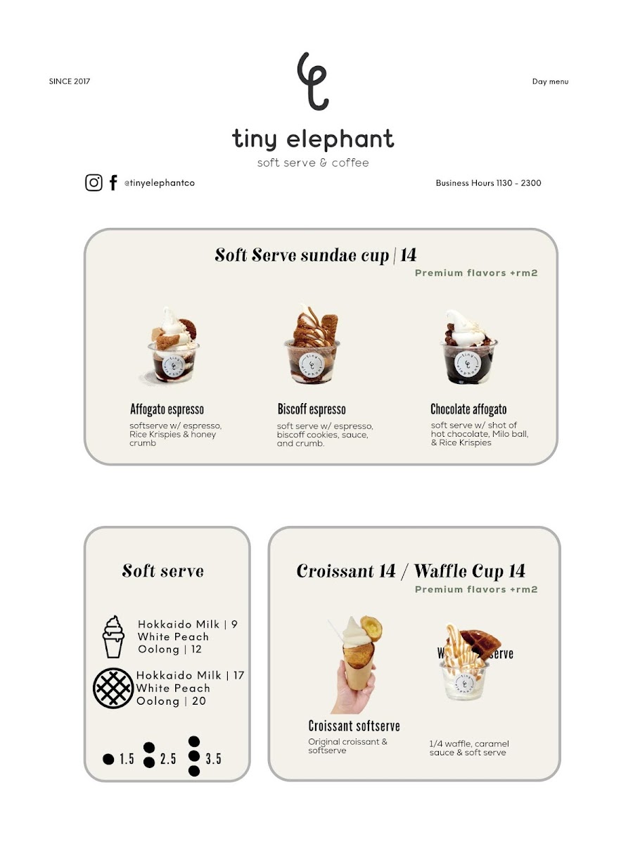 Menu Tiny Elephant - Soft Serve & Coffee-4