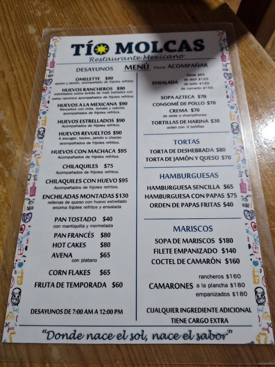 Menu Tio Molcas Restaurant-1