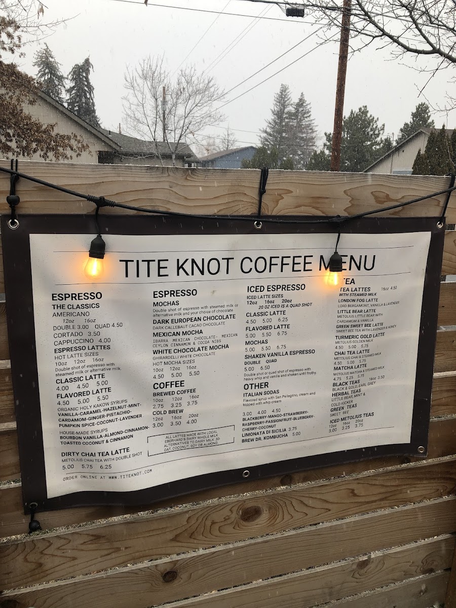 Menu Tite Knot Craft Coffee-10