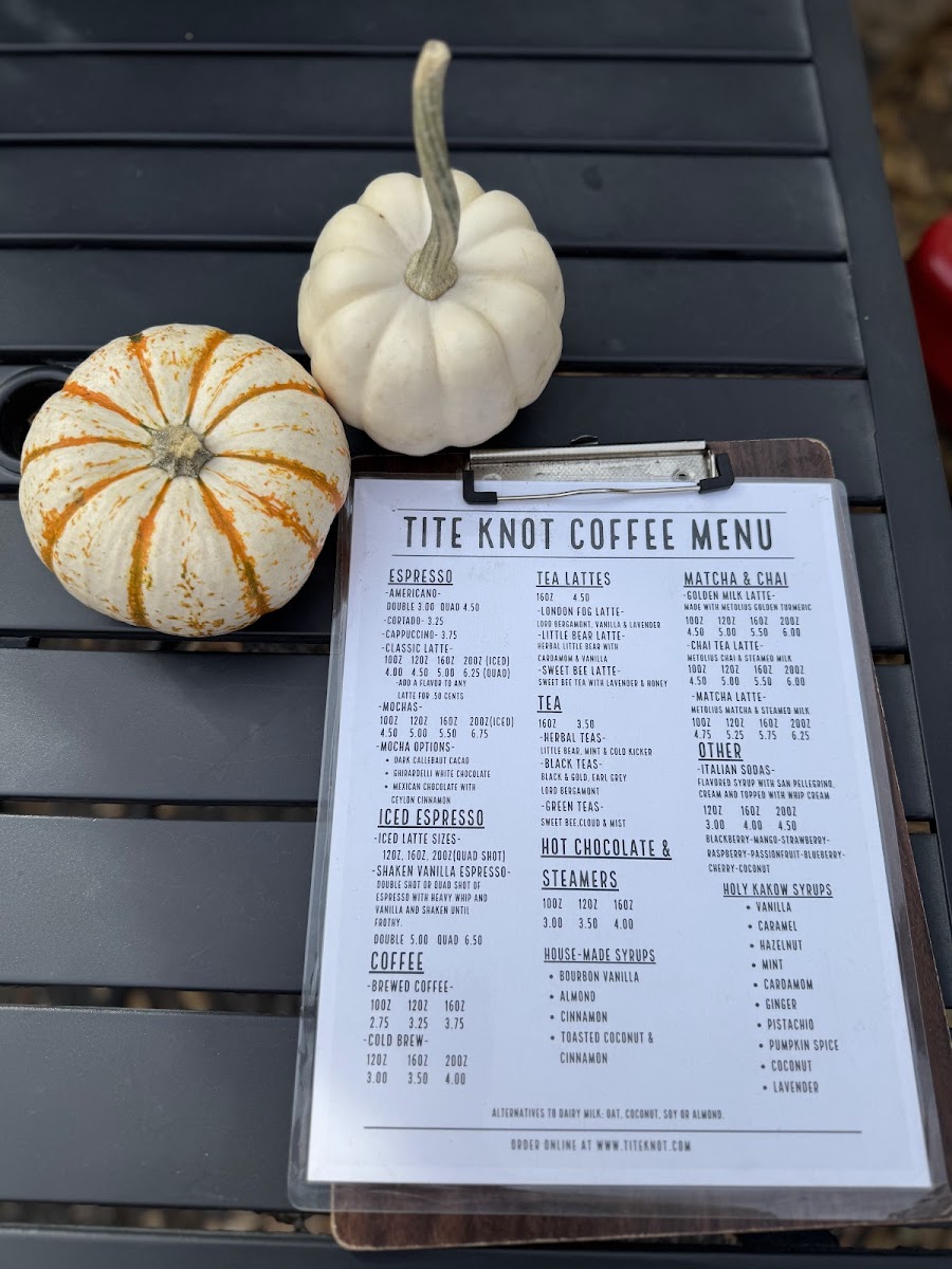 Menu Tite Knot Craft Coffee-3