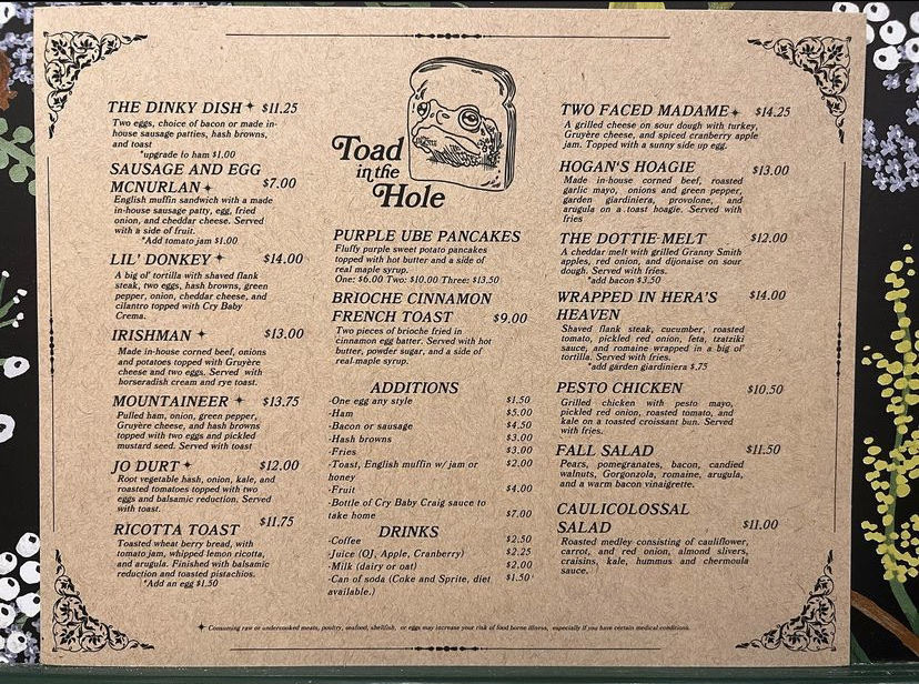 Menu Toad In The Hole-1