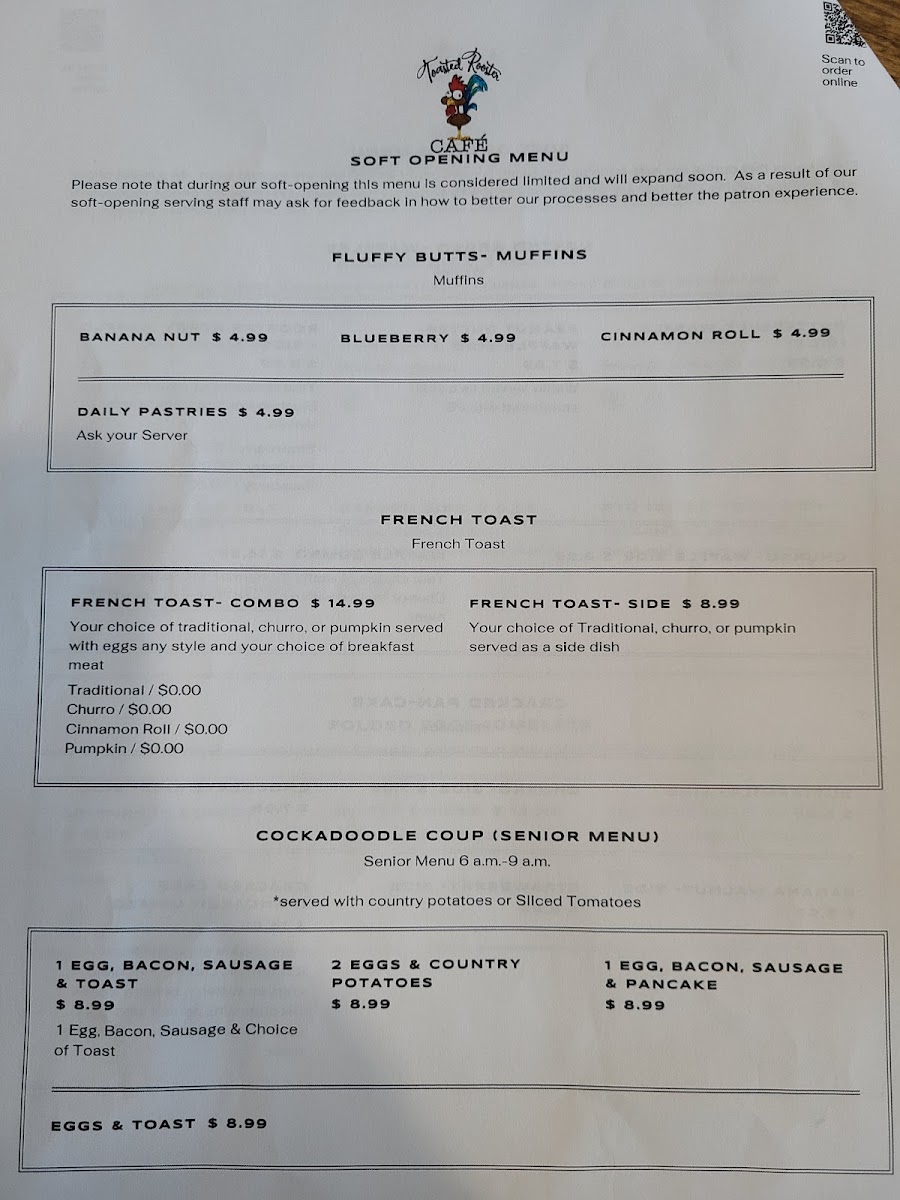 Menu Toasted Rooster Cafe-5