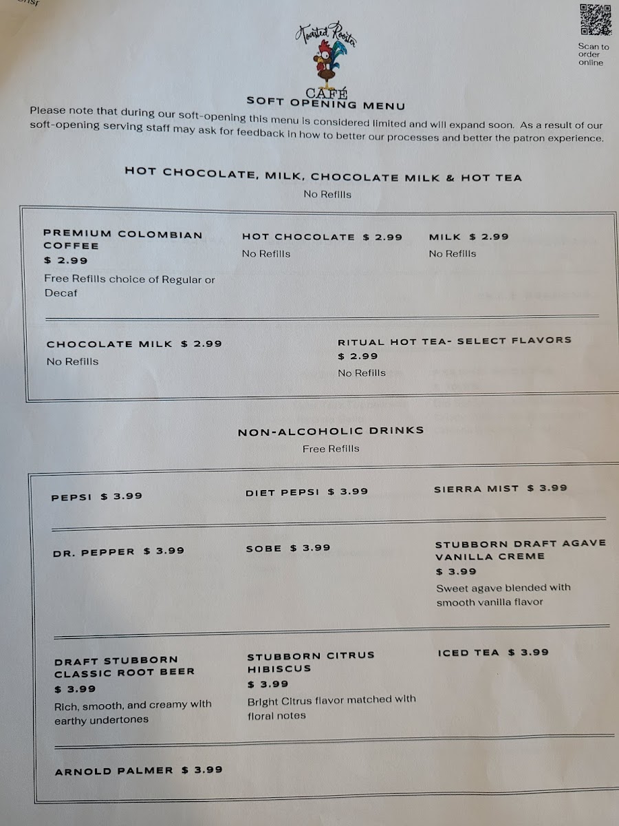 Menu Toasted Rooster Cafe-8