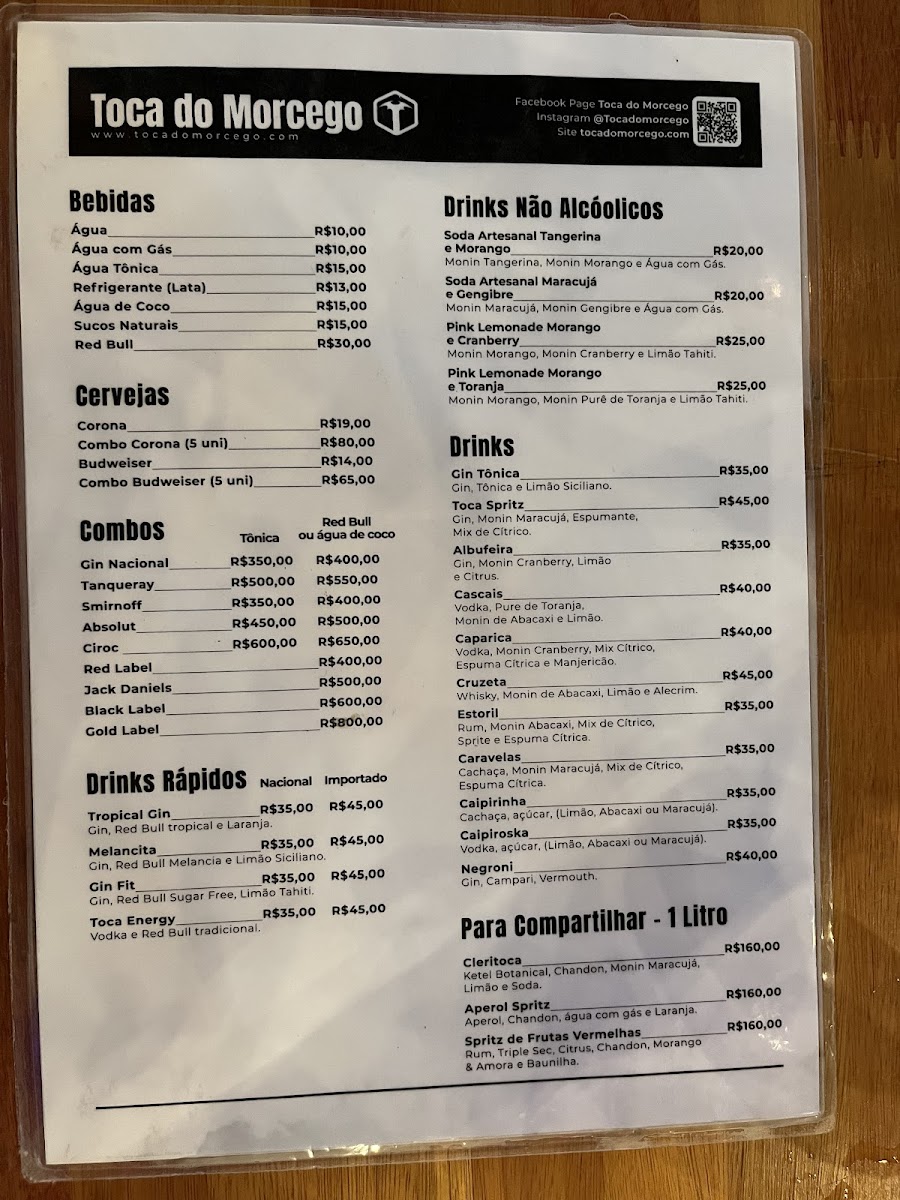 Menu Toca Do Morcego - Chill Out Bar & Dance Club-8