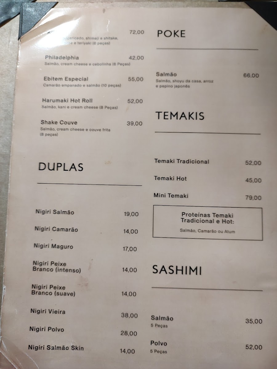 Menu Tokai-7