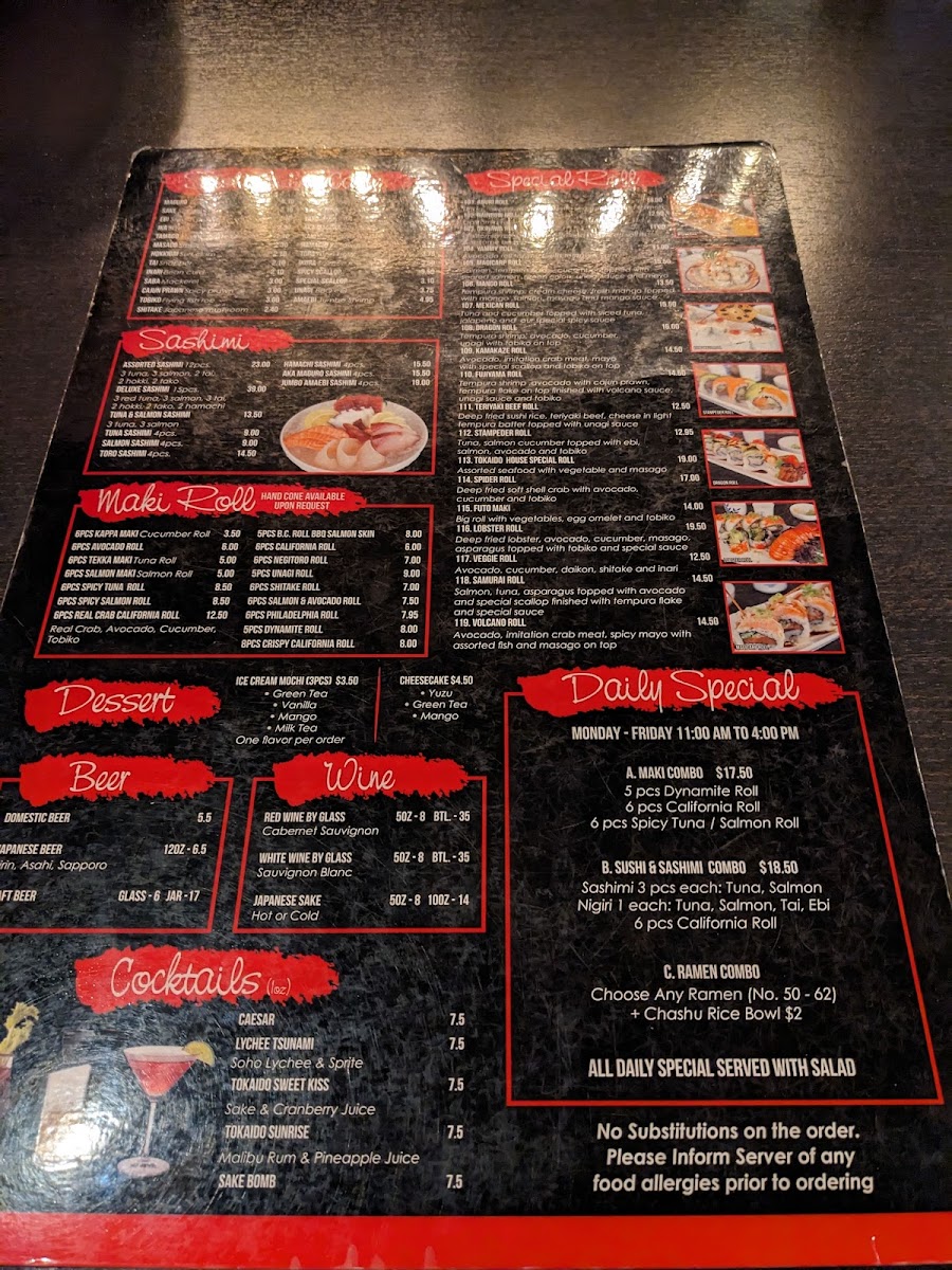 Menu Tokaido Ramen & Bar-1