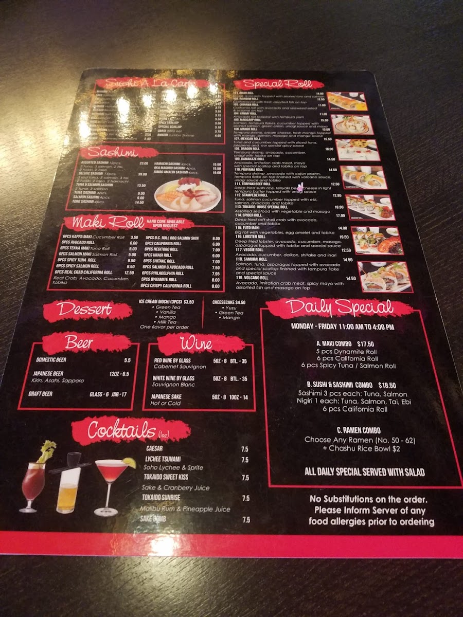 Menu Tokaido Ramen & Bar-5