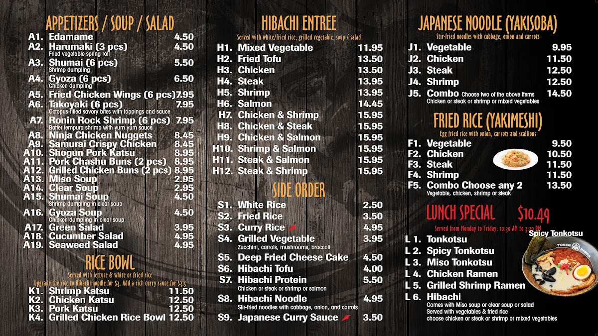 Menu Token Ramen & Kung Fu Tea-1