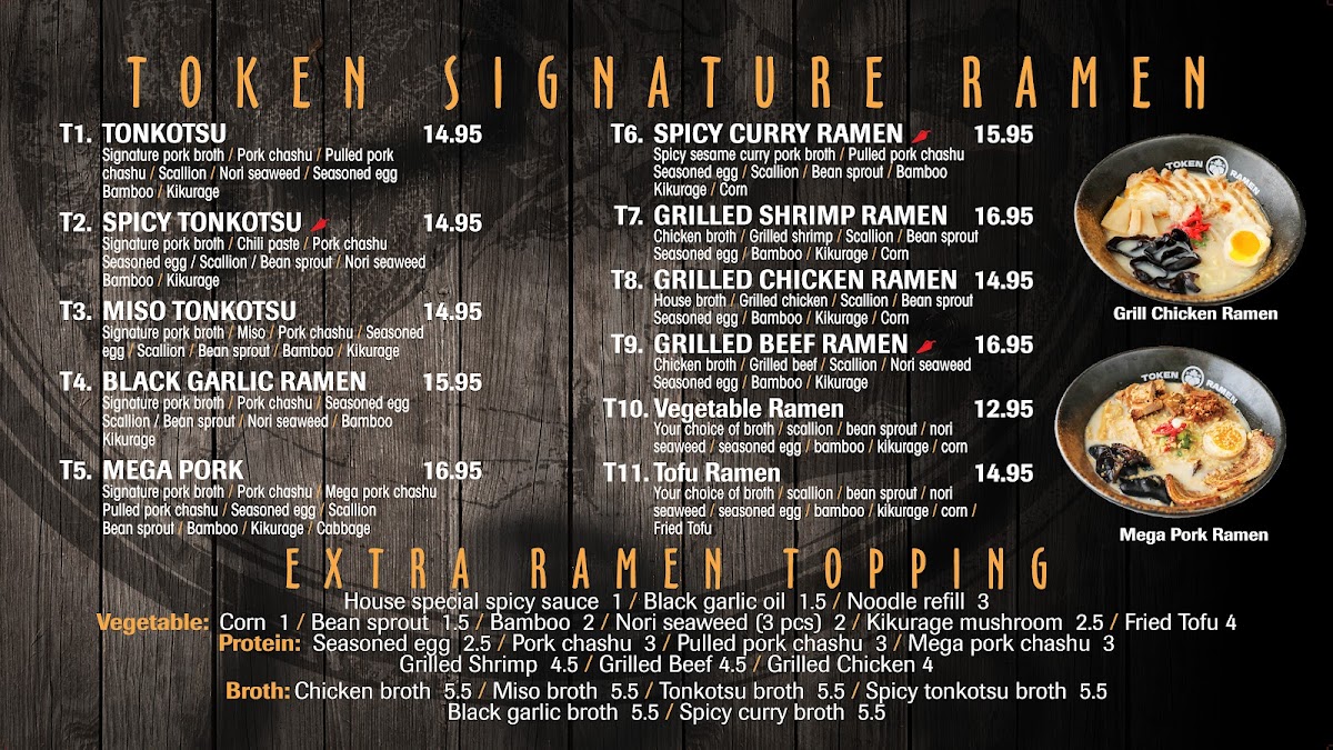 Menu Token Ramen & Kung Fu Tea-2