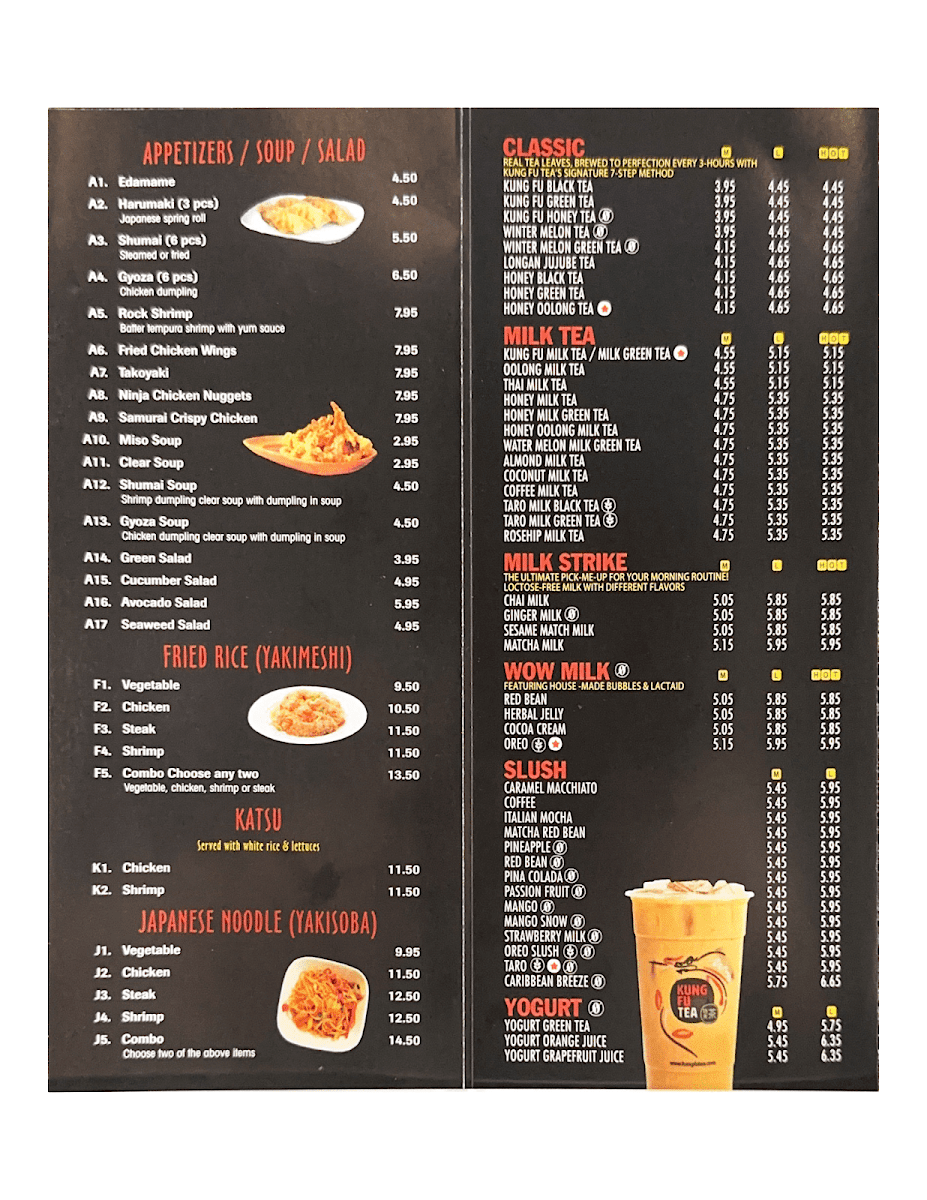 Menu Token Ramen & Kung Fu Tea-5