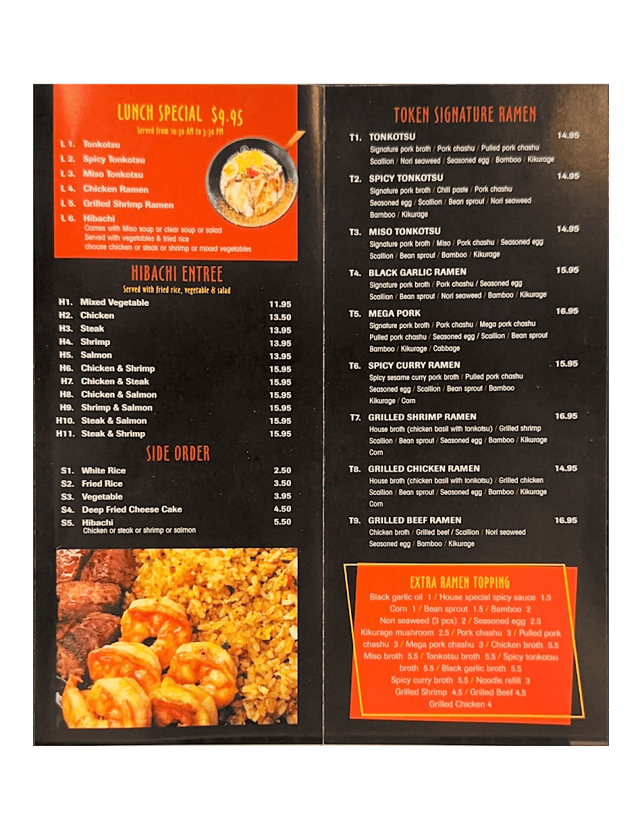 Menu Token Ramen & Kung Fu Tea-8