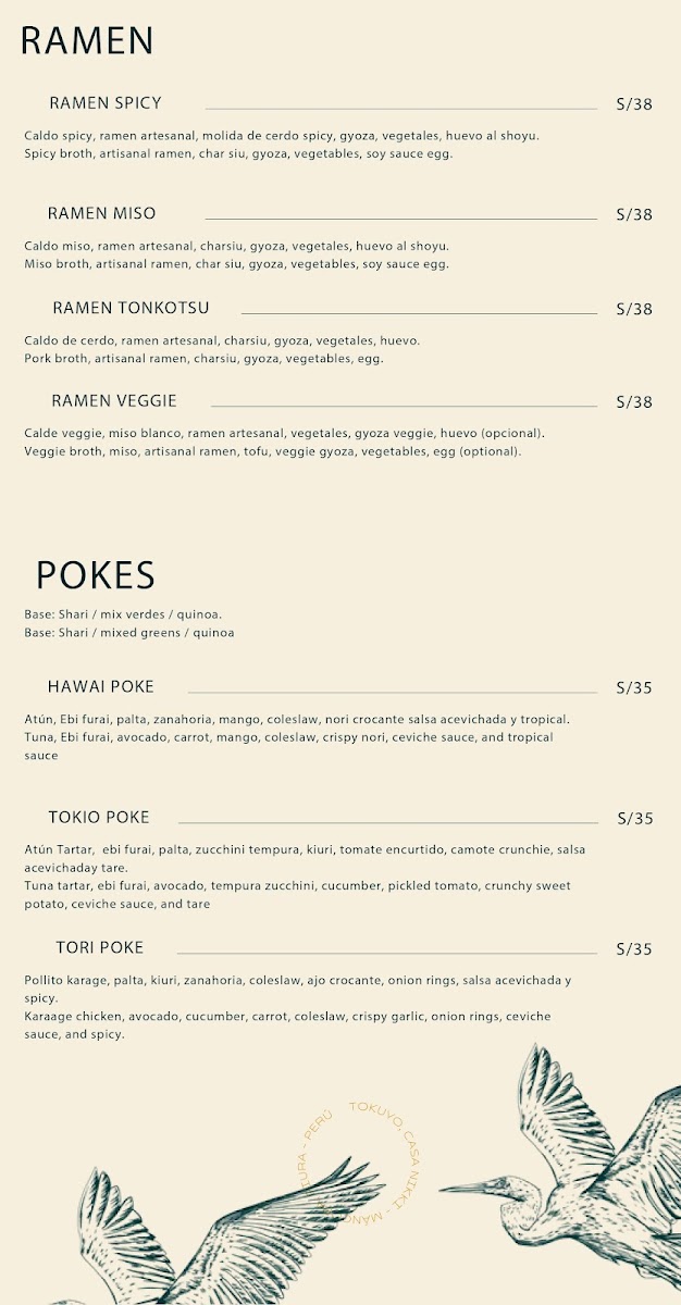 Menu Tokuyo Lima-4