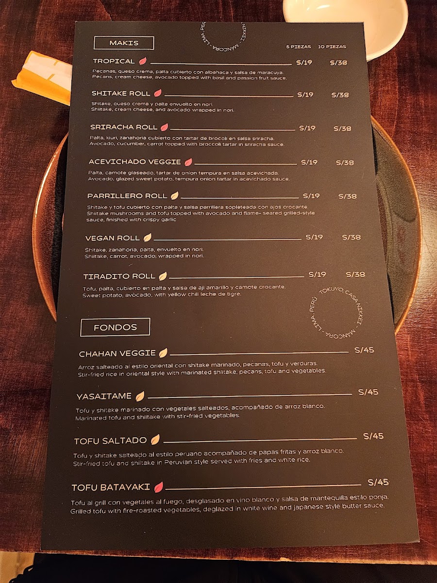 Menu Tokuyo Lima-9