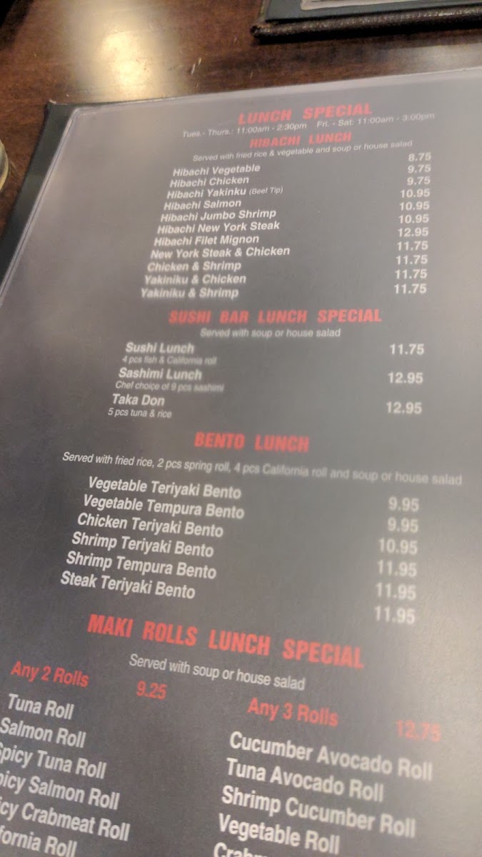 Menu Tokyo Grill-10