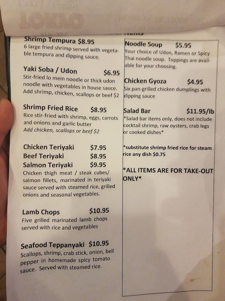 Menu Tokyo Japan Sushi Buffet-10