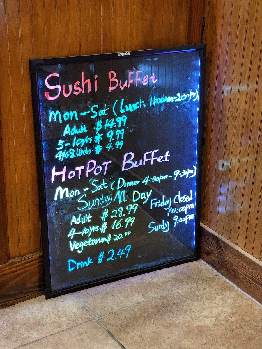 Menu Tokyo Japan Sushi Buffet-6